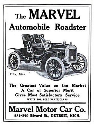 Marvel Motor Car Company Marvel 14 HP Roadster 1907