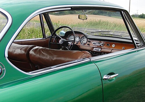 View of the interior showing the Hofmeister kink that would emerge as a feature of BMW design