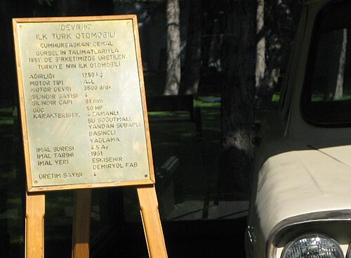 Açıklama: Technical specifications of Devrim