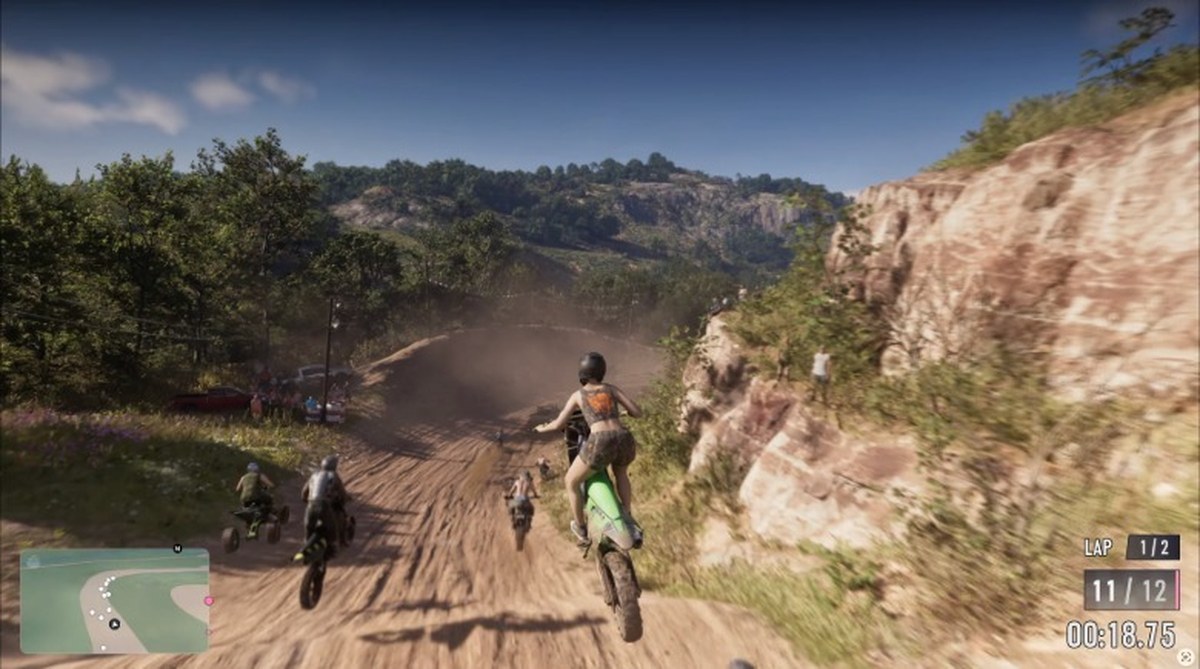 Screenshot of a motocross track in Grand Theft Auto VI