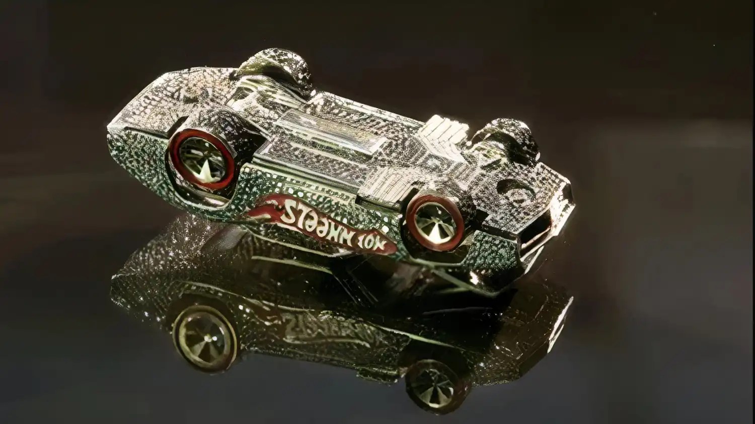 2008 Hot Wheels Custom Otto Diamond-Encrusted 40th Anniversary Car upside down static