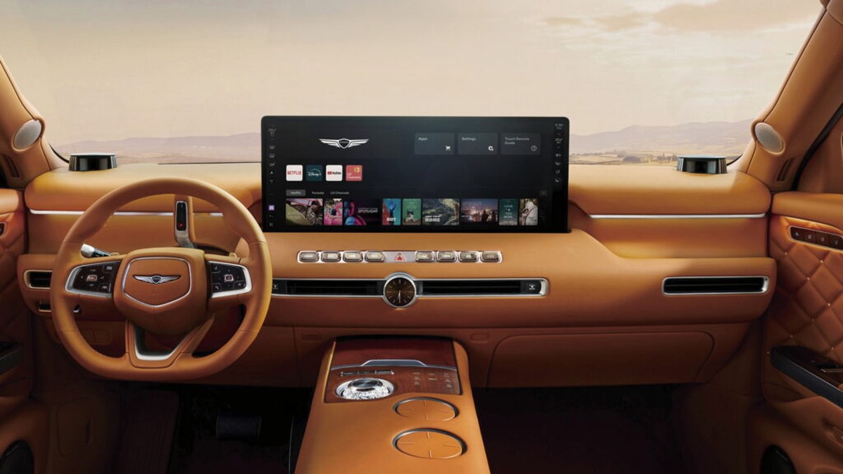  Genesis GV90 Shows How Massive Display Grows Even Bigger For The Ultimate In-Car Movie Theater