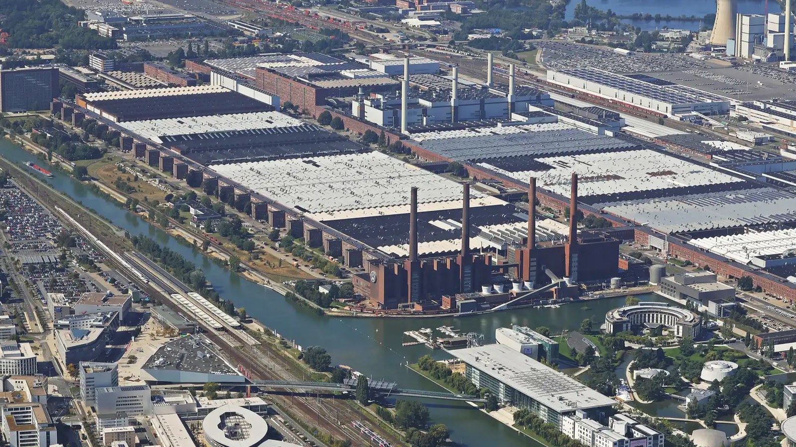 Volkswagen Wolfsburg aerial shot