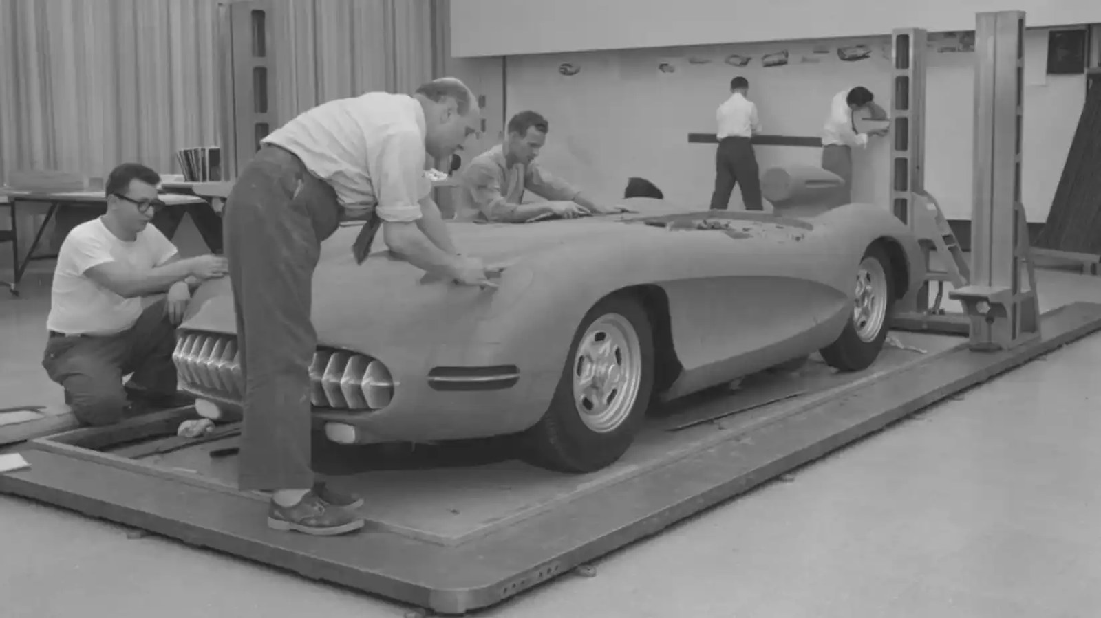 1957 Chevrolet Corvette SS Project XP-64 Zora BW Clay Model