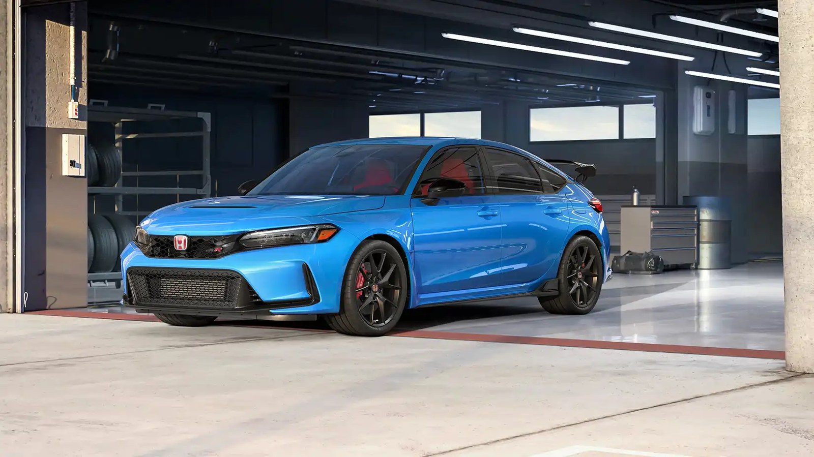 2023 Honda Civic Type R Blue Front Angled View