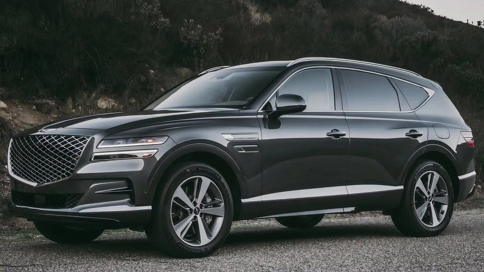 2024 Genesis GV80 Black Front Angled View