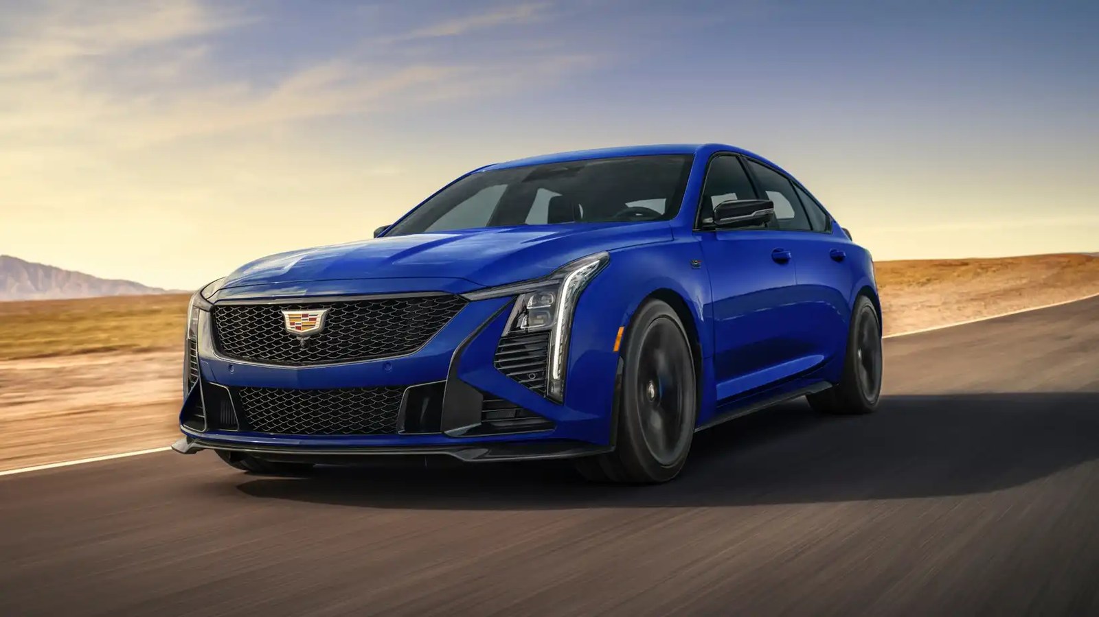 2026 Cadillac CT5-V Blackwing Deep Ocean Package Exterior Front Quarter Dynamic
