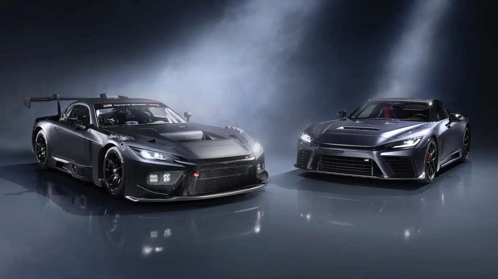 2026 Toyota GR GT and GT3, front, in studio