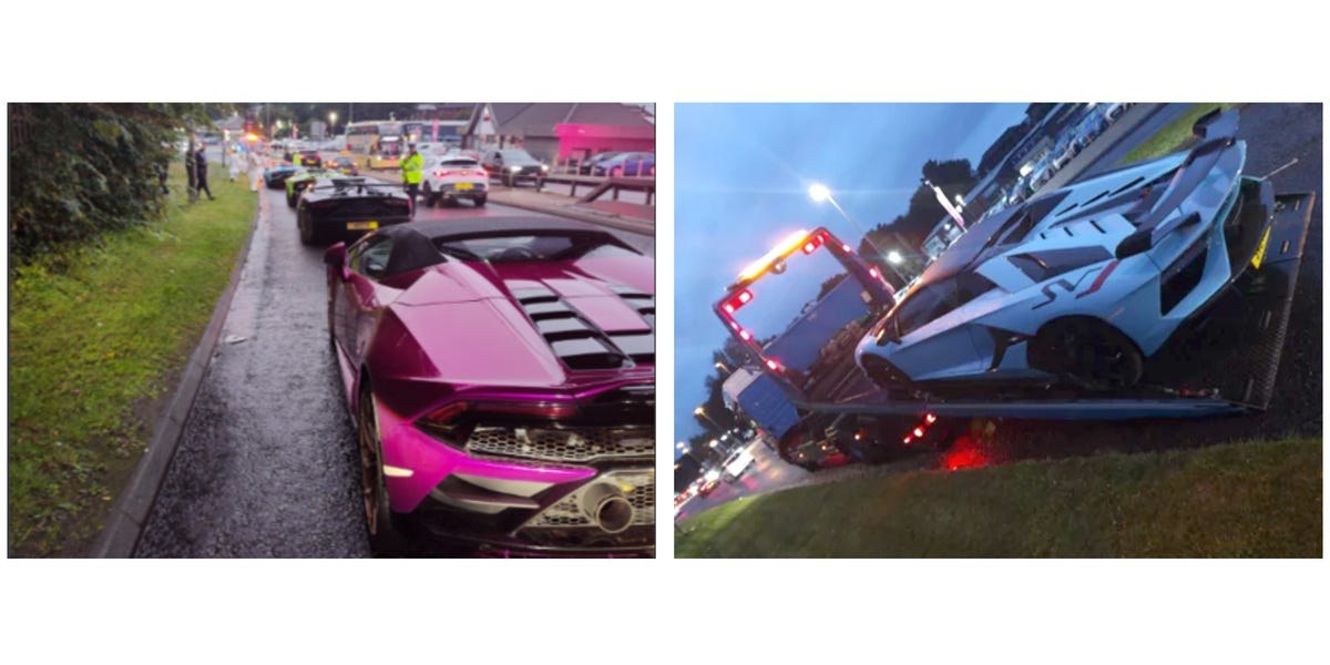 Cops Seize Lamborghini Aventador SVJ, Mercedes G-Wagen, 4 More Lambos for Doing 17 MPH On the Highway