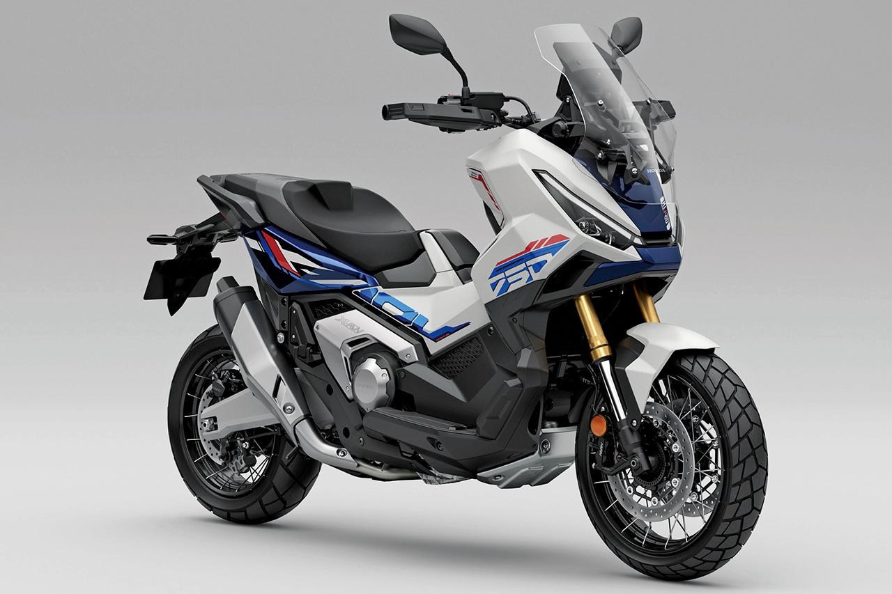画像: HONDA X-ADV 総排気量：745cc エンジン形式：水冷4ストロークSOHC4バルブ並列2気筒 シート高：790mm 車両重量：237kg 税込価格：145万5300円/148万8300円 ※上写真は「マットパールグレアホワイト」