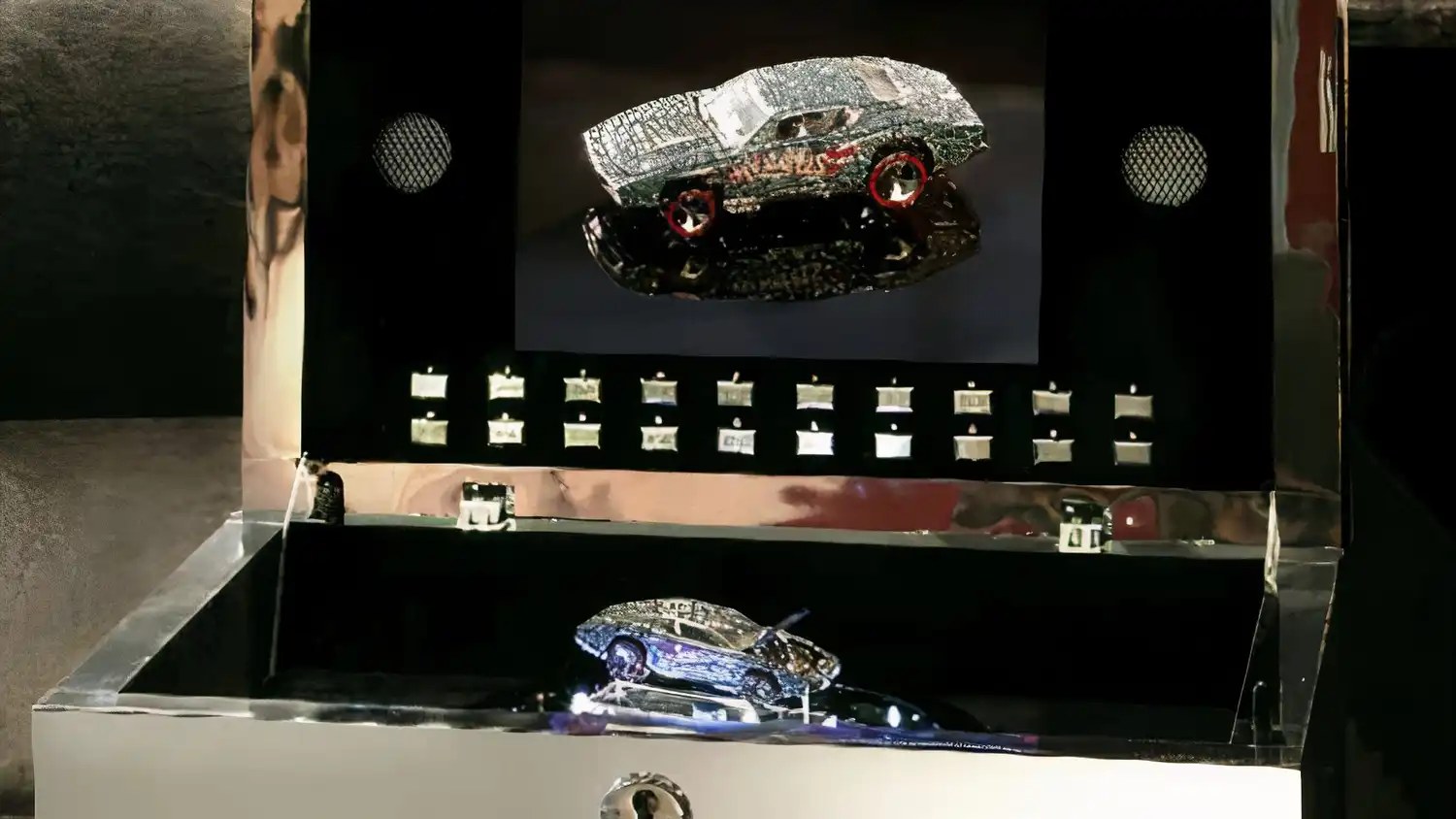 2008 Hot Wheels Custom Otto Diamond-Encrusted 40th Anniversary Car in box static