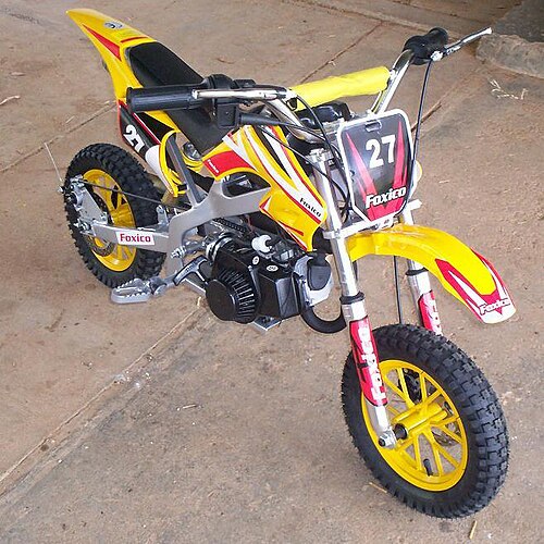 A two-stroke minibike