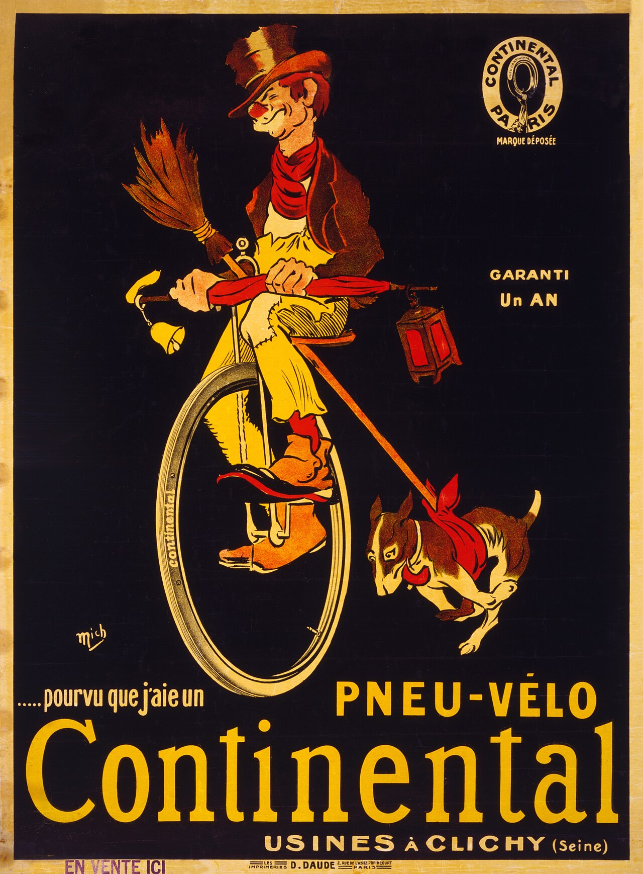 Continental bisiklet lastiği reklamı, Fransa, 1900