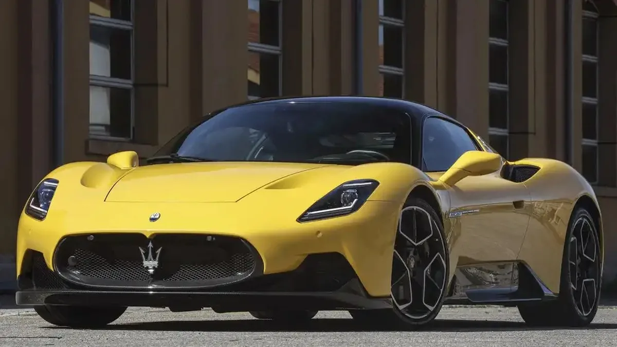 2022 Maserati MC20 Yellow Front Angled View