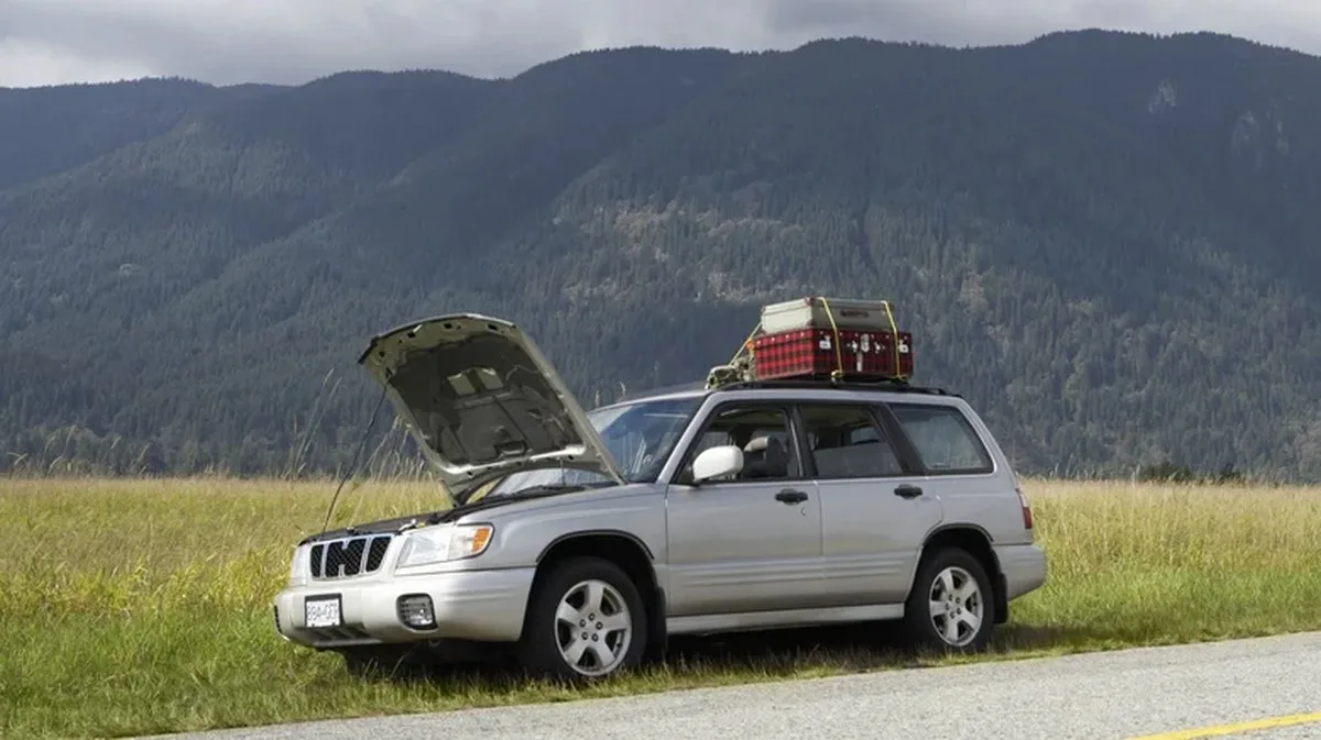 A Subaru Forester on the side of the road.