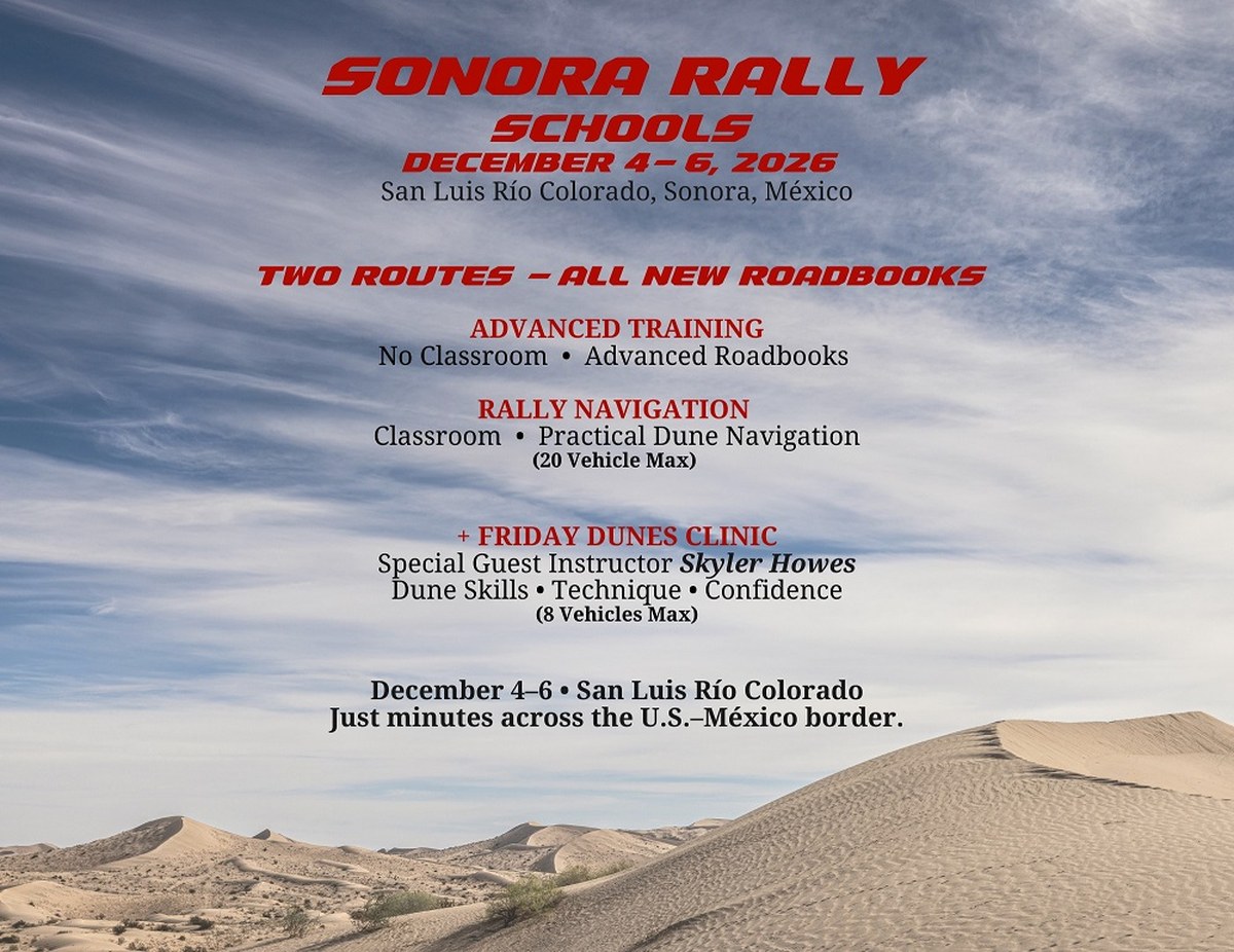 2026 Sonora Rally Schools