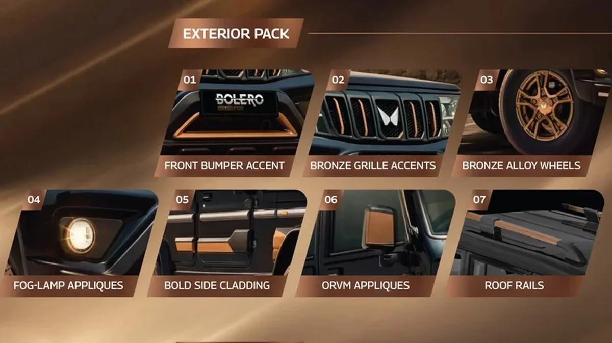 Mahindra Bolero Bold Edition exterior options graphic