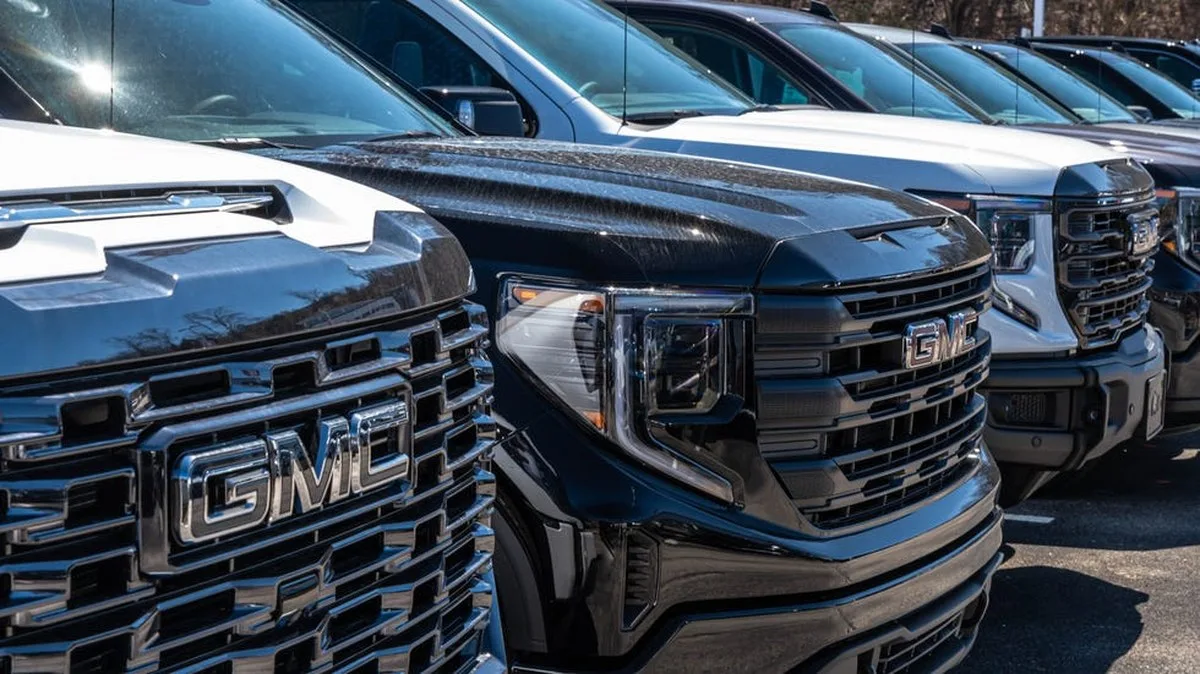 A dealership in Monroeville, Pennsylvania, USA with GMC pickup trucks for sale A dealership in Monroeville, Pennsylvania, USA with GMC pickup trucks for sale