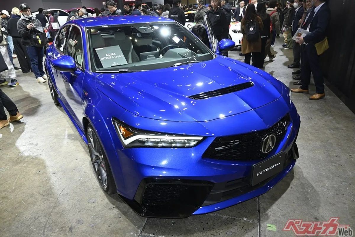 東京オートサロンで展示されたアキュラ インテグラタイプS。2026年3月には正式に導入決定が発表されかねてよりのインテファンは胸を高鳴らせている
