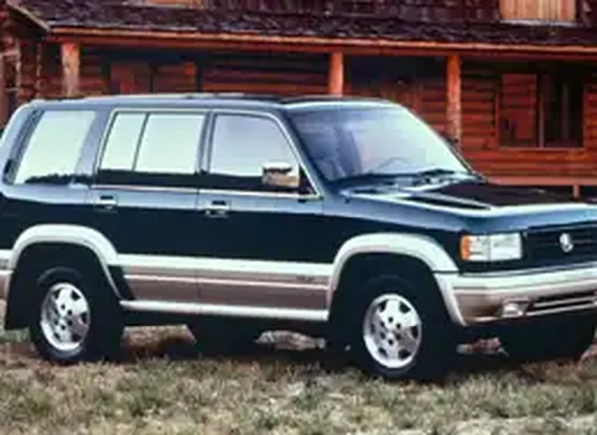 1997 Acura SLX Silver/Blue Front Angled View