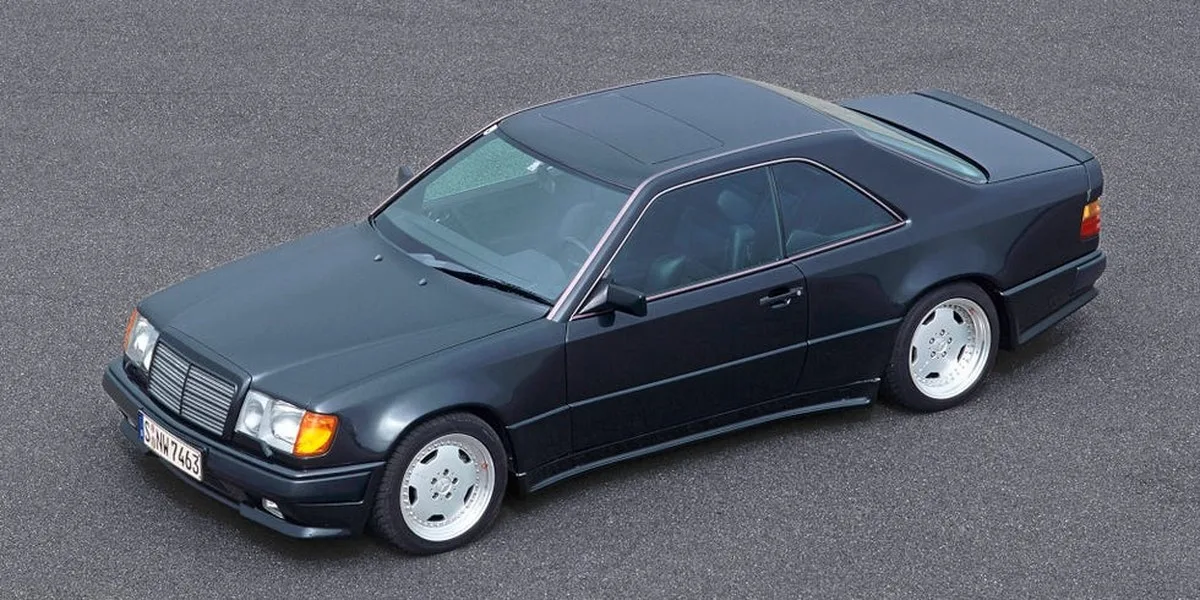 <p>Yep, the name means the same in German as it does in English. The Hammer could sprint to 60 in five seconds. In <em>1986</em>. This was the fastest people-carrying sedan in its day with a 5.6 liter V8 producing 360 bhp.</p>
