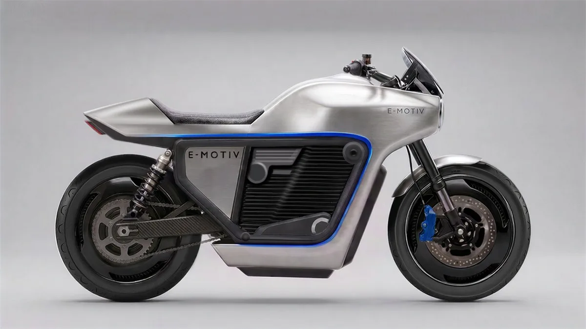 Sleek electric motorcycle with a metallic finish and modern design elements. Sleek electric motorcycle with a metallic finish and modern design elements.
