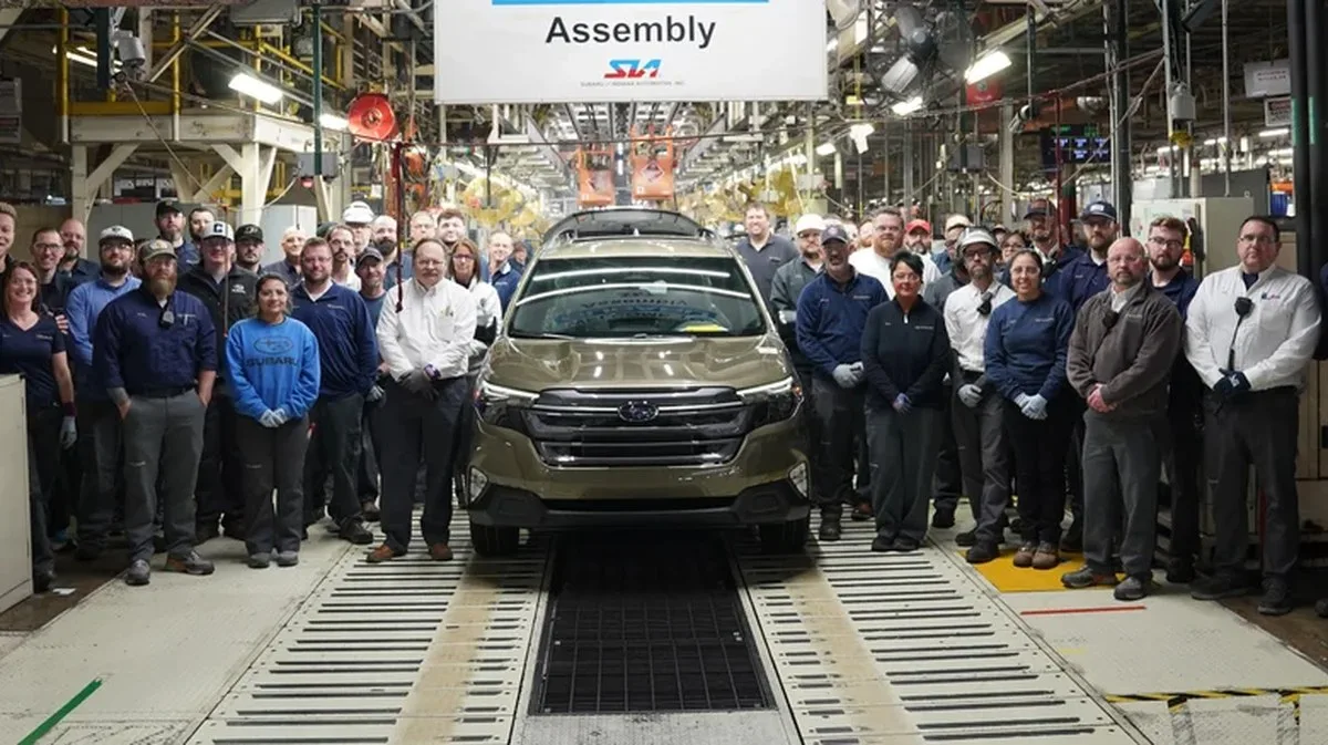 The new Subaru Forester being assembled in the U.S.