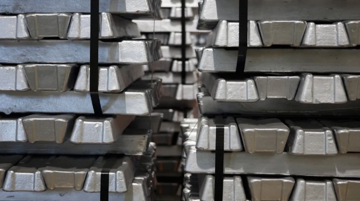Aluminum ingots at a Ford plant