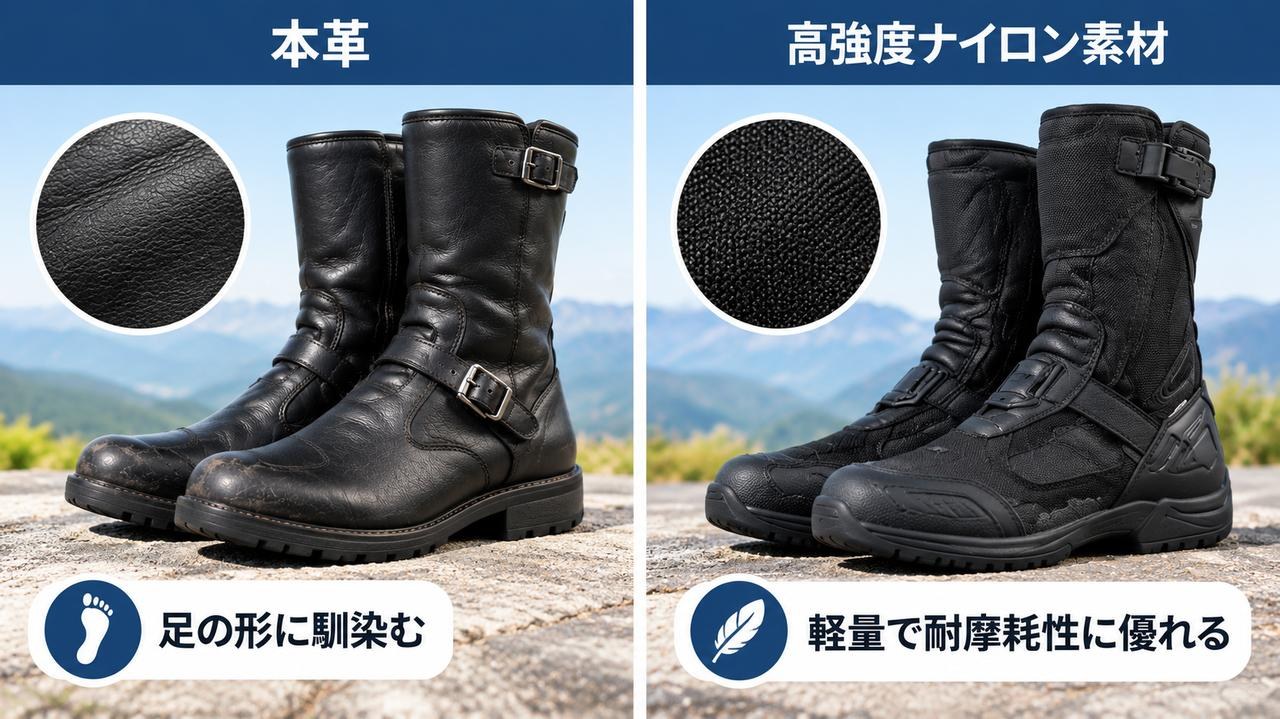画像: 素材で選ぶツーリングブーツ