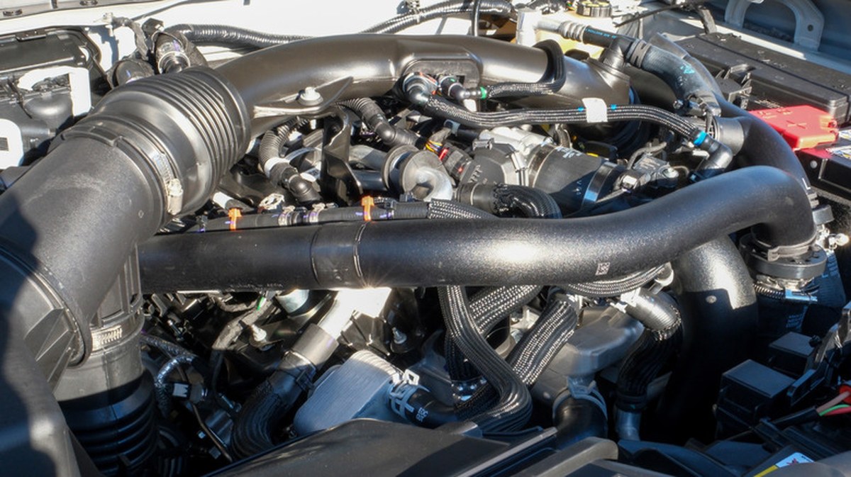 The engine of the updated 2027 Ford Bronco