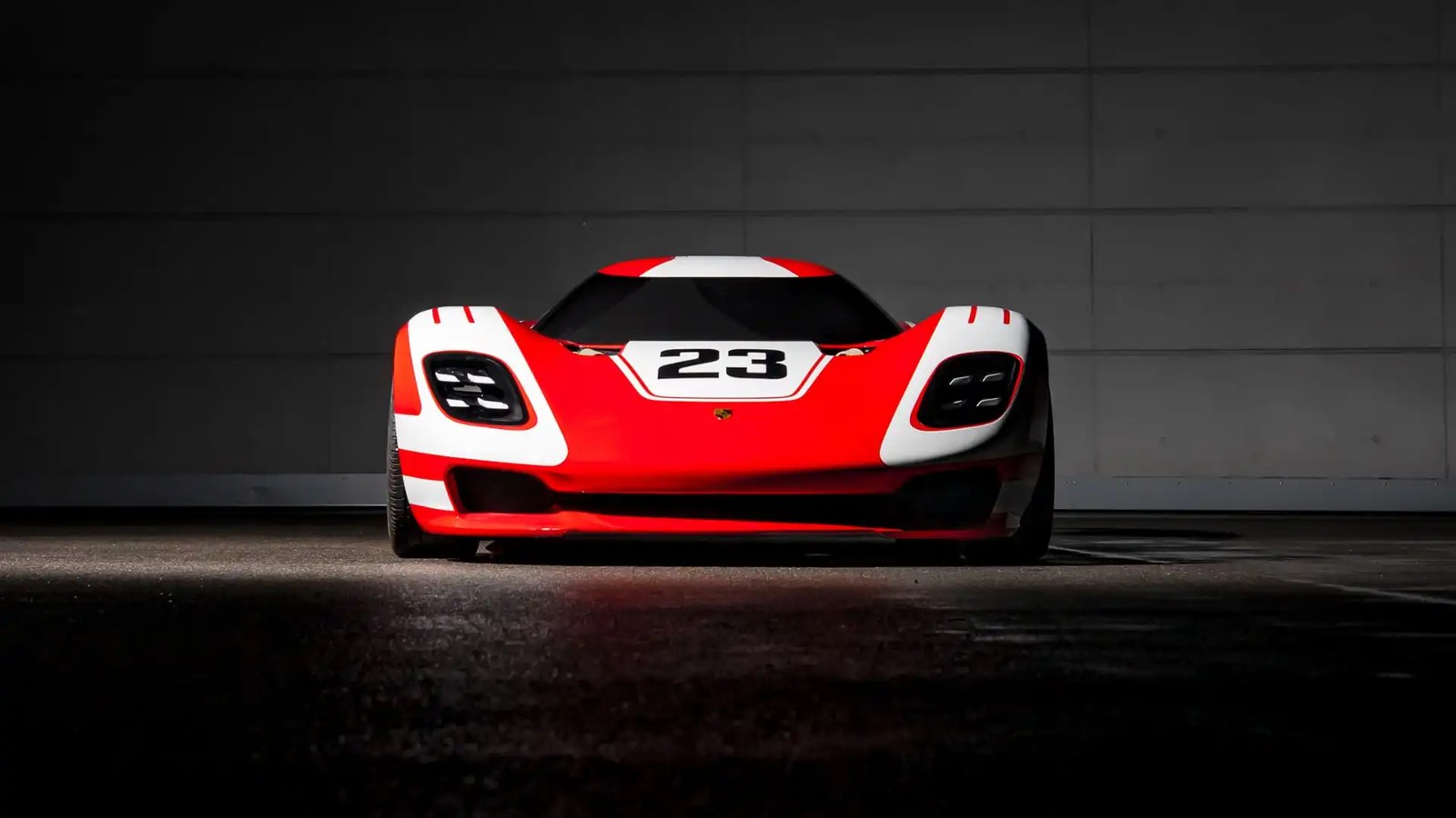 Red and white 2013 Porsche 917 Living Legend nose