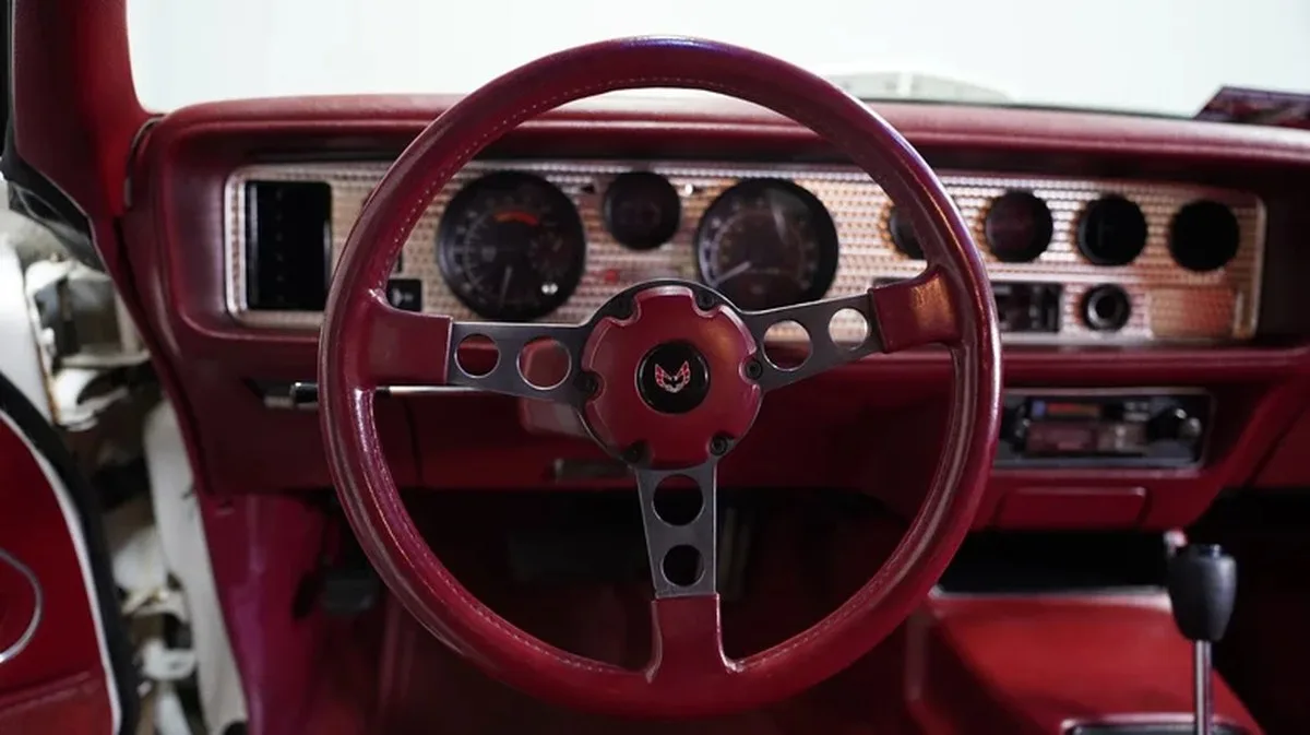 The dashboard of the 1979 Pontiac Firebird Trans Am for sale.