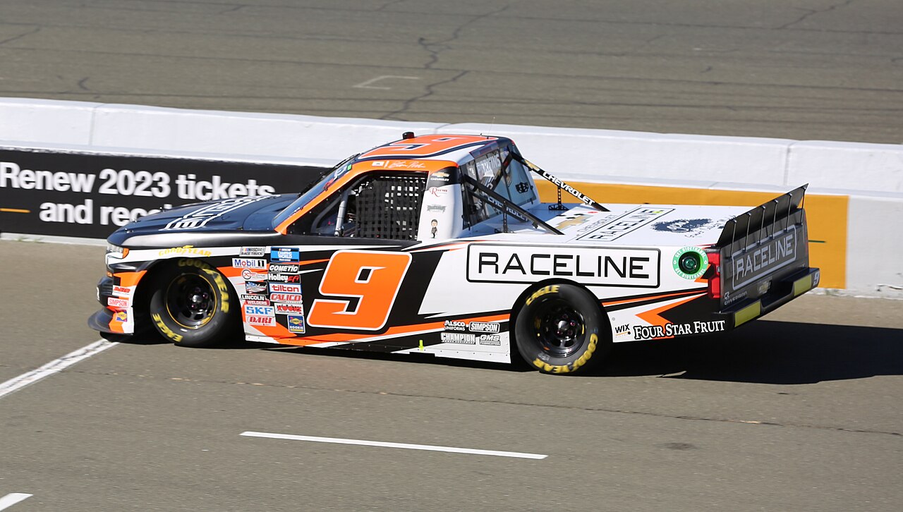 Blaine Perkins in the No. 9 at Sonoma Raceway in 2022