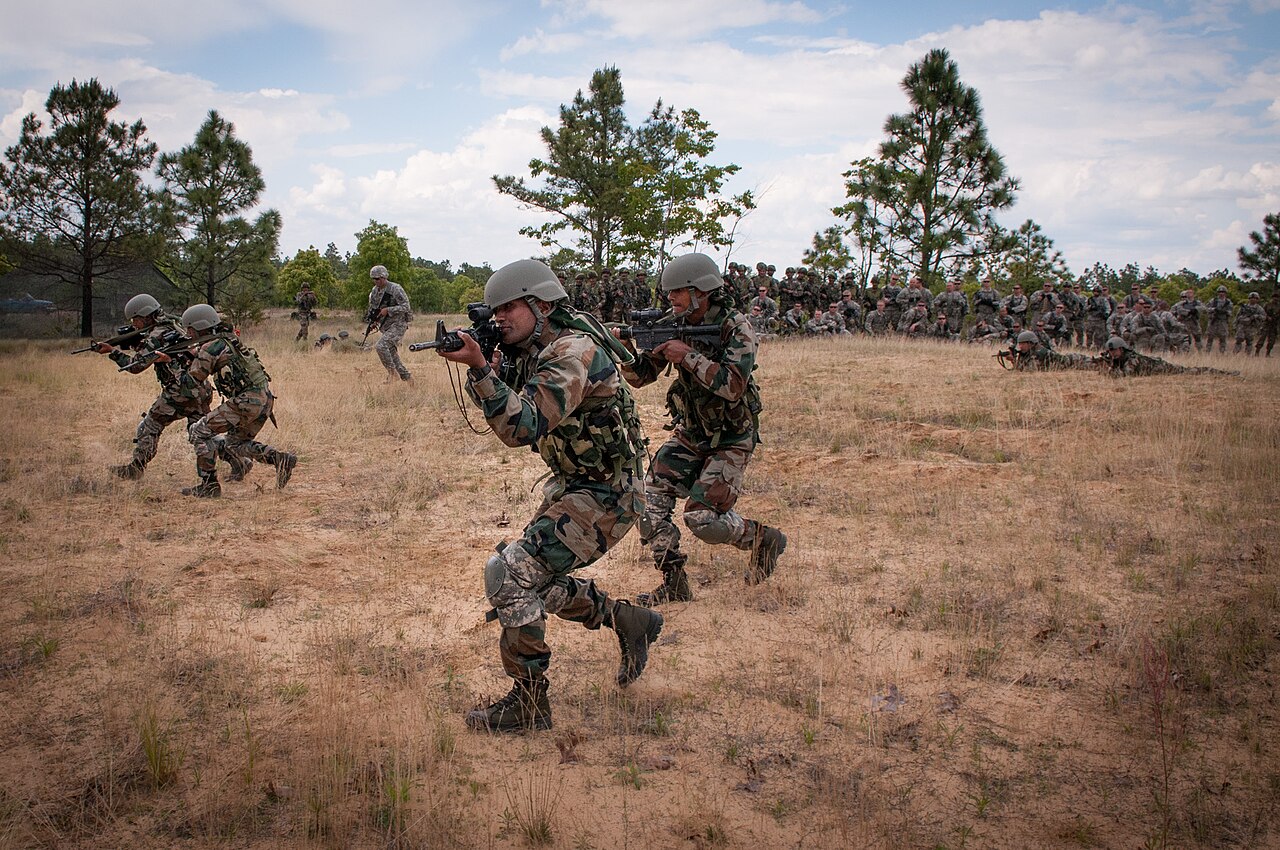 Soldiers of the 99th Mountain Brigade's 2nd Battalion, 5 Gorkha Rifles, during Yudh Abhyas 2013.