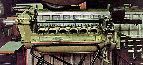 French Hispano-Suiza 12Y aircraft engine (cylinders removed) with Hispano-Suiza HS.404 engine gun mounted