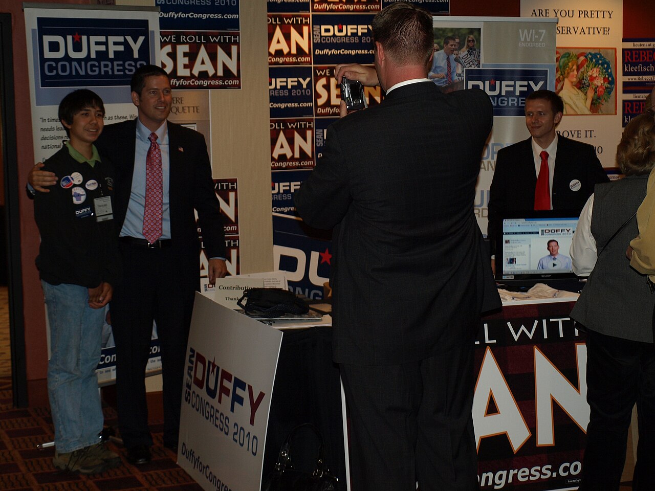 Duffy campaigning in May 2010