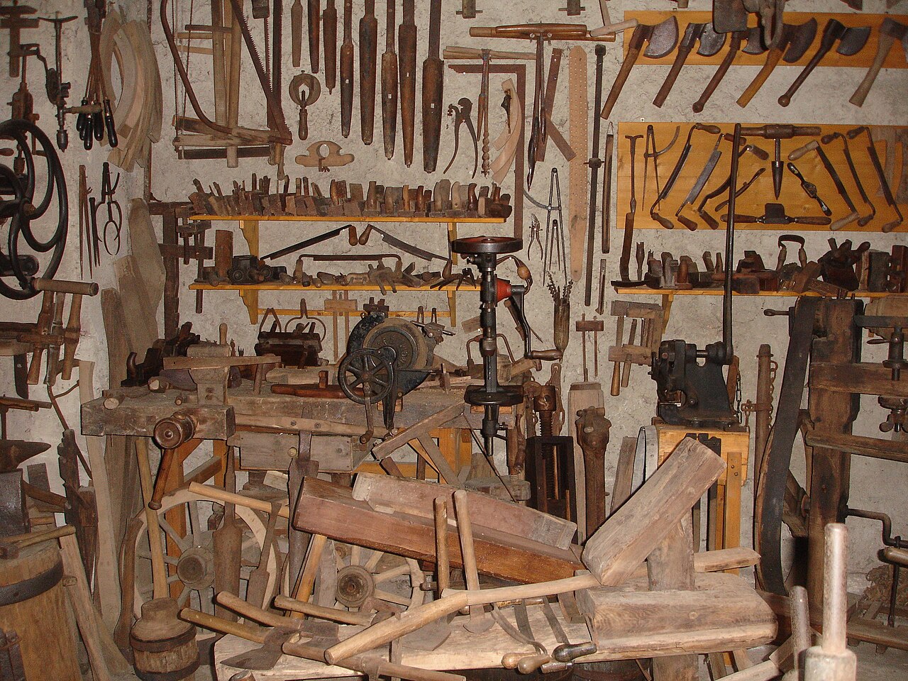 A wheelwright's shop